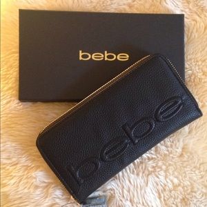 Bebe Black Wallet Clutch